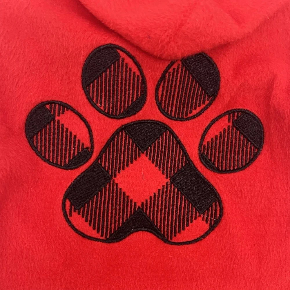 Dog Hoodies - Set Of‎ TWO - Red and Green - 100% Polyester - Size Small